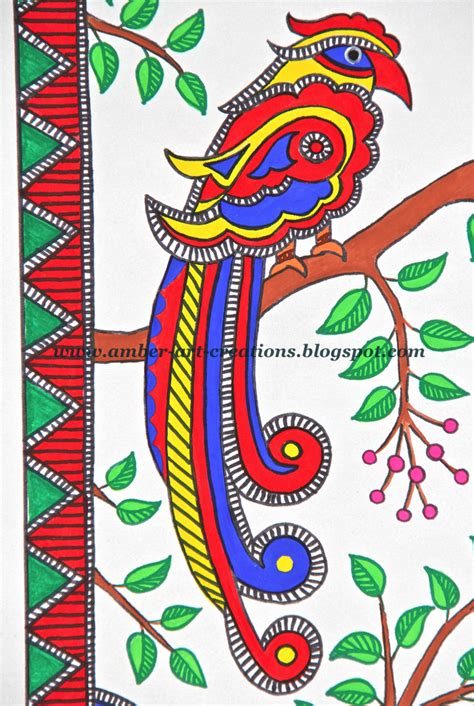 Amber-art-creations, arts, crafts and DIY projects: Madhubani Painting ...