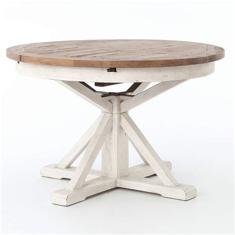 Cintra White Expandable Round Dining Table 63" | Zin Home