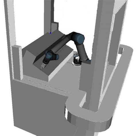 Simulation setup (a) and constrained application area (b) of the UR5 ...