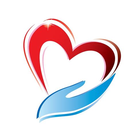 Images For > 3d Heart Logo | Heart logo, Hand logo, White heart symbol