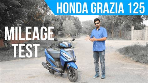 Honda Grazia 125 Mileage Test Review - YouTube