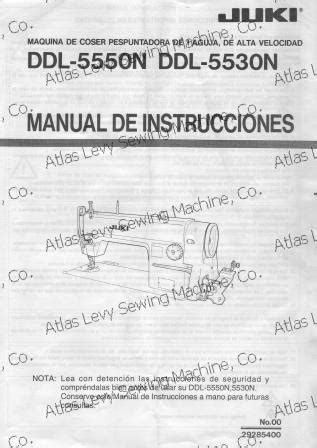 Juki DDL-5550N, DDL-5530N Manual De Instrucciones (Espanol)-