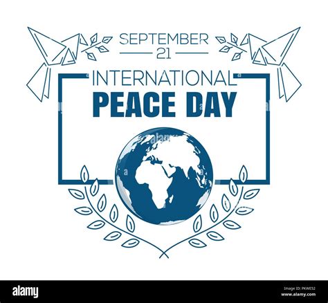 International Peace Day logo design. International Day of Peace. World ...