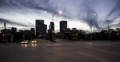 Skyline of Winnipeg at Night image - Free stock photo - Public Domain ...