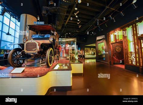 London, England, UK - July 28, 2022. The Museum of London interior exhibit, a museum display of ...