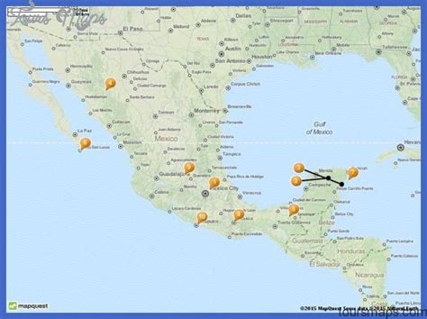 Mexico Map Tourist Attractions - ToursMaps.com