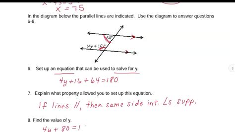 Notes 1.9 Algebra of Parallel Lines - YouTube