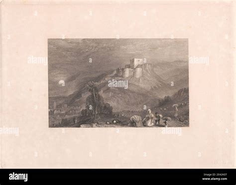 William Forrest, 1802â€“1889, Chateau d'Arc, Near Dieppe, 1836. Etching ...