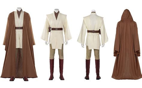 Amazon.com: Obi Wan Kenobi Costume Adult Kids Tunic Uniform Jedi Robe Hooded Pants Full Set for ...