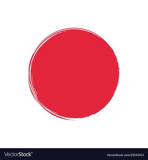 Japan flag painted with ink red sun vector image on VectorStock | Japan ...