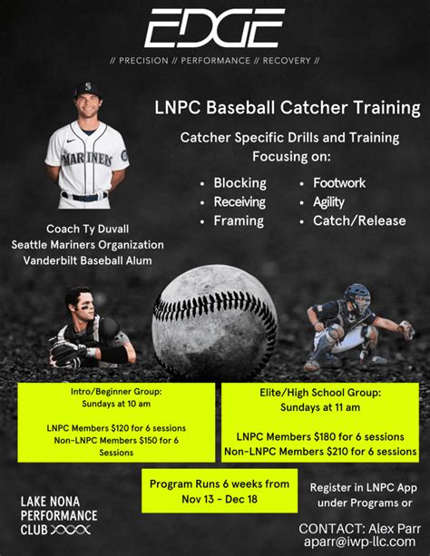 LNPC Baseball Catcher Training | Lake Nona Performance Club