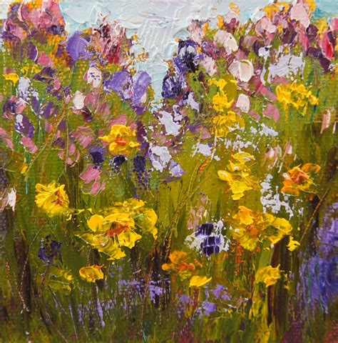 Impressionist floral painting Wildflowers by