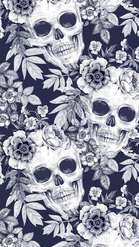 Skull wallpaper for your iPhone XS from Everpix #wallpaper #pattern #skull | Skull wallpaper ...