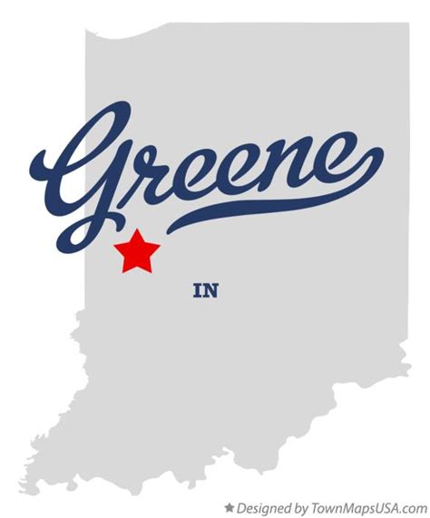 Map of Greene, Parke County, IN, Indiana