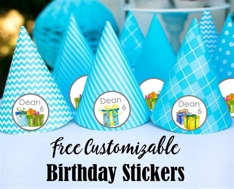 Birthday Stickers Free Birthday Stickers | Customize then Download