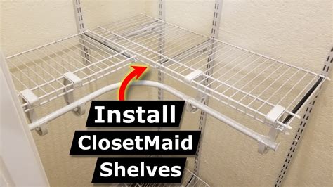 ClosetMaid Shelving Installation ShelfTrack Reach-In Closet - YouTube