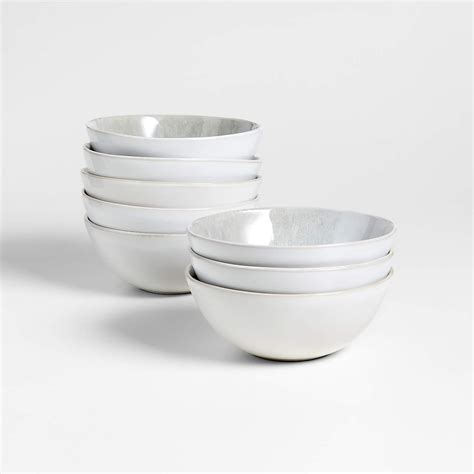 Ora Stoneware Cereal Bowls, Set of 8 | Crate & Barrel