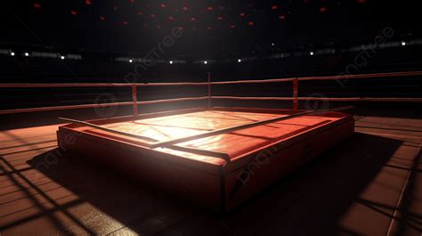 Animation Of A Boxing Ring Under Lighting Background, 3d Boxing Ring, Hd Photography Photo ...