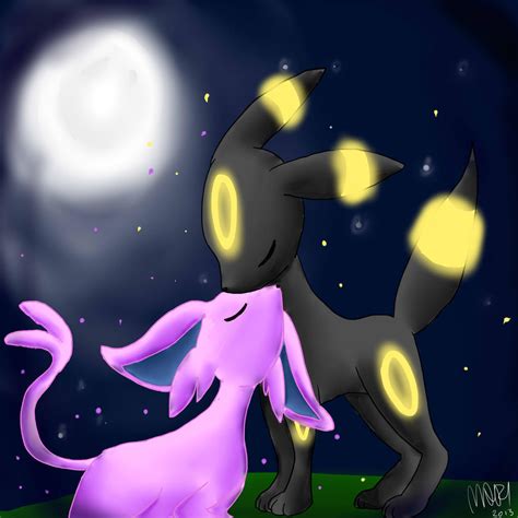 Espeon and Umbreon love by BunBunBoo on DeviantArt