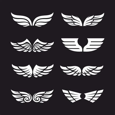 Vector set of wings Stock Vector Image by ©Vecster #7491502