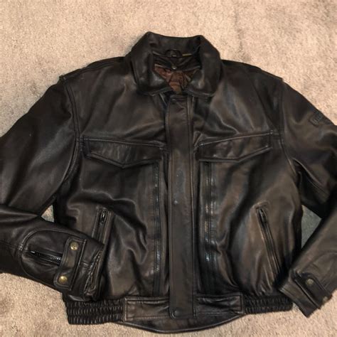 Firstgear Black Leather Motorcycle Riding Jacket - Gem