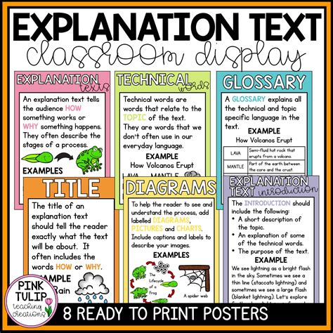 Explanation Text Posters - Classroom Decor | Explanation writing, Explanation text, Explanatory ...