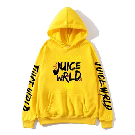 Juice Wrld 999 Crown Logo Black Text Hoodie Juice World | Etsy