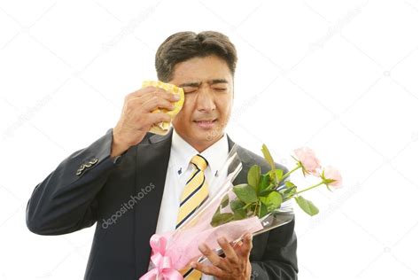 A man crying tears of joy — Stock Photo © sunabesyou #30648501