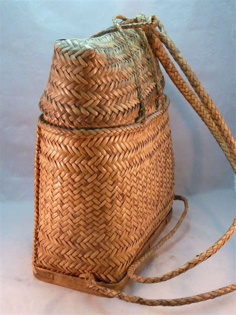 Ifguao Philippines Rattan Backpack Sangi Pasiking Vintage Asian Tribal Basket | Bamboo bag, Bags ...
