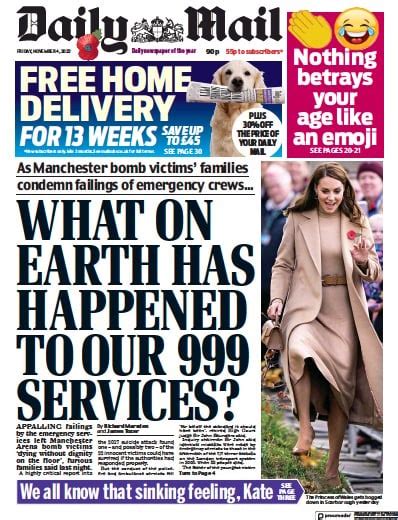 Daily Mail (UK) Front Page for 4 November 2022 | Paperboy Online Newspapers