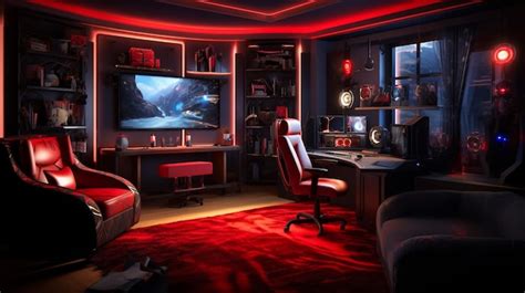 Premium AI Image | Gaming setup with everything from Asus ROG dual ...