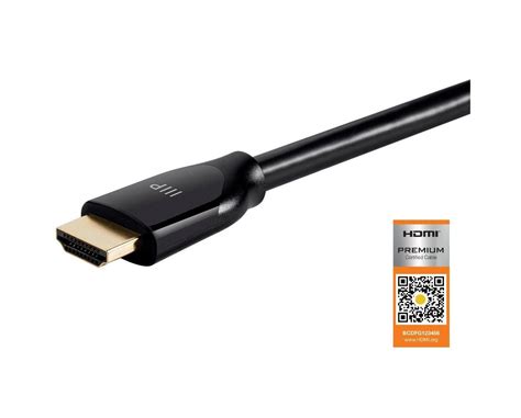 Monoprice HDMI Cable - 6 Feet - Black | 4K@60Hz, Certified Premium, HDR, 18Gbps, 28AWG, YUV 4:4: ...