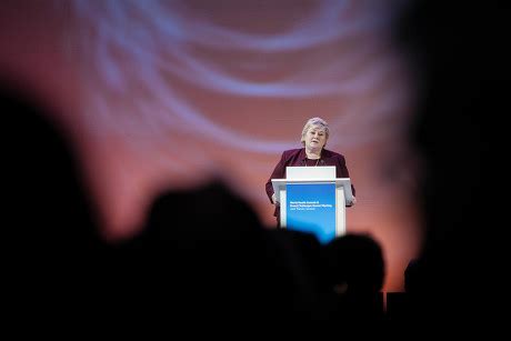 Prime Minister Norway Erna Solberg Delivers Editorial Stock Photo ...