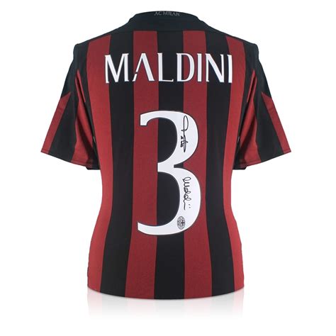 Paolo Maldini Signed AC Milan Football Shirt 2015-16 | Autographed Jersey | eBay