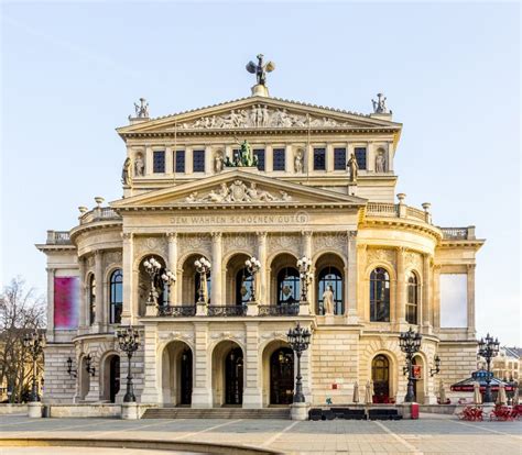 Old Opera House in Frankfurt am Main in the Early Morning Stock Photo - Image of statues ...