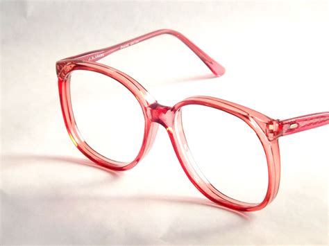 Big Preppy Pink Eyeglasses Frames Vintage Eyewear Womens