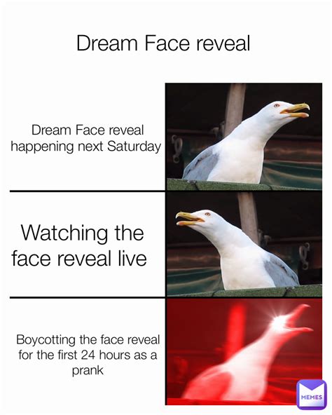 Boycotting the face reveal for the first 24 hours as a prank Watching the face reveal live Dream ...