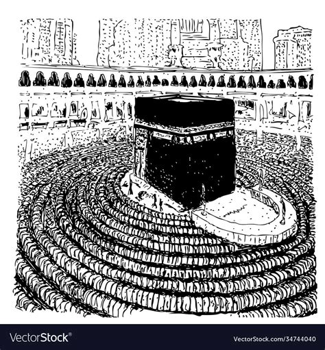 Kaaba Mecca Drawing