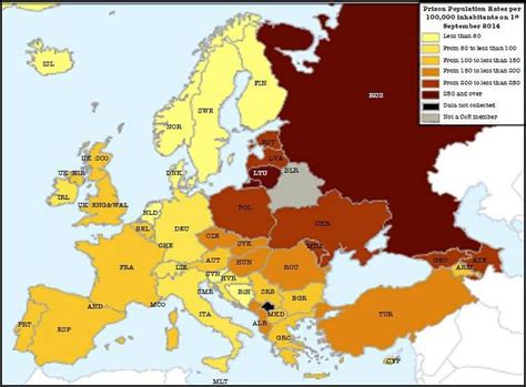 The Council of Europe published its yearly Penal Statistics. Here are ...