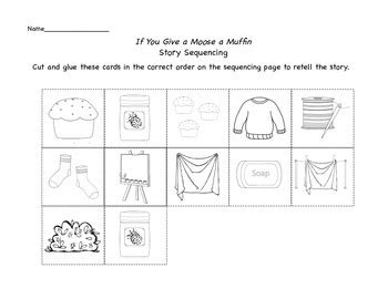 If You Give a Moose a Muffin Story Sequencing by Learn a Latte | TpT