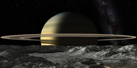 Saturn from Mimas by uxmal750ad on DeviantArt