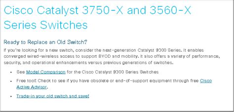 Cisco Catalyst 3750-X and 3560-X Series Switches Data Sheet - Cisco