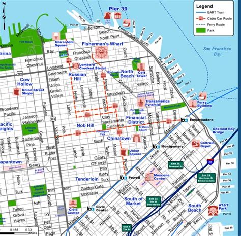 San Francisco Tourist Map - Downtown