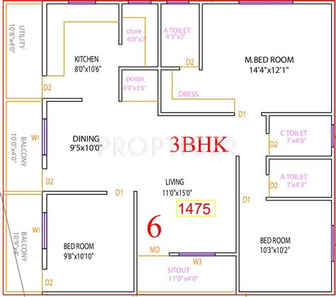 3 Bhk House Plans According To Vastu