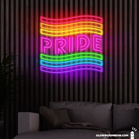 Rainbow Pride Flag Neon Sign | Glowworm Neon