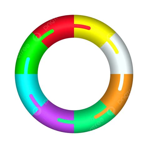 Potongan Puzzle Membuat Segmen Kode Warna Pada Diagram Lingkaran Vektor, Lingkaran, Diagram ...