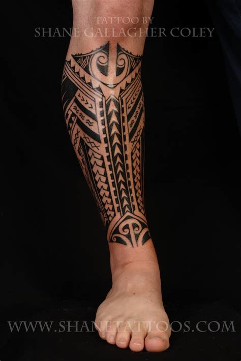 SHANE TATTOOS: Polynesian/Samoan Calf Tattoo | Polynesian leg tattoo ...