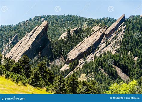 FlatIrons Rock Formation Boulder Colorado Stock Photo - Image: 45582228