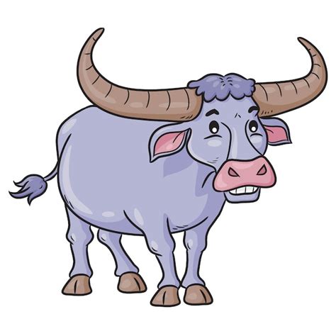 Premium Vector | Buffalo cute cartoon