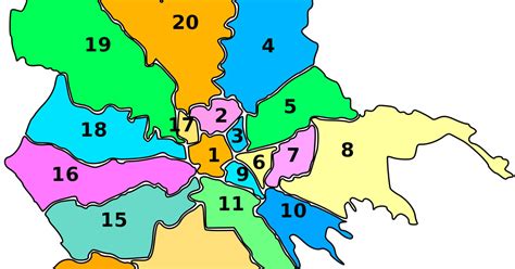 Map of Rome 19 boroughs (municipi) & neighborhoods